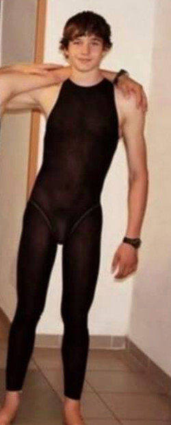 twins swim in clothes